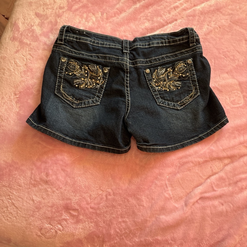 Embroidered Denim Women's Shorts